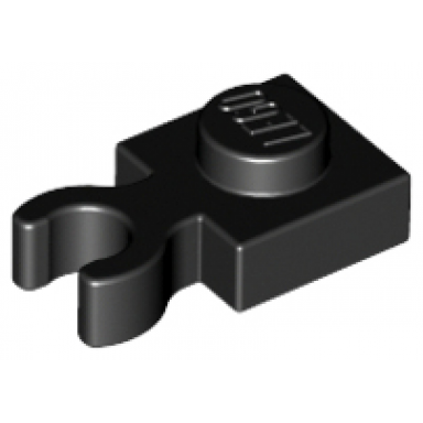 black plate modified 1 x 1 with open o clip thick vertical grip