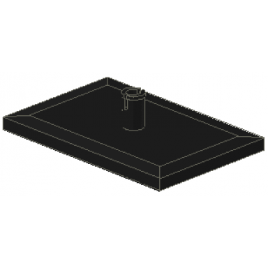 train bogie plate tile modified 6 x 4 with 7mm pin