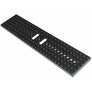 black train base 6 x 28 with 10 round holes each end