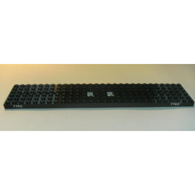 black train base 6 x 28 with 10 round holes each end with 7740 pattern left and right both sides stickers - set 7740