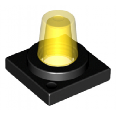 black duplo revolving-style safety light base with trans-yellow light