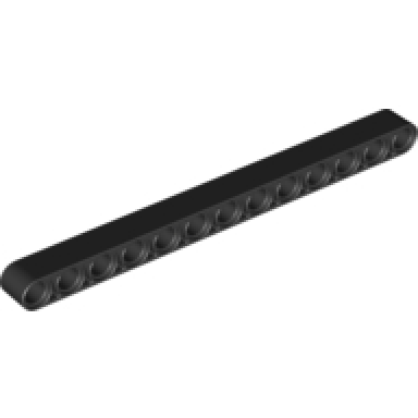 black technic liftarm thick 1 x 13