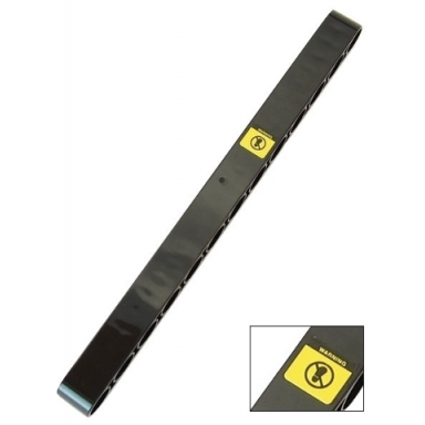 black technic liftarm thick 1 x 13 with yellow warning and black and yellow warning sign pattern sticker - set 42030