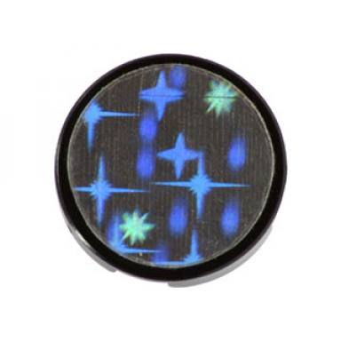 tile round 2 x 2 with holographic stars pattern sticker - sets 1737 6815 6854 6938 6958 6982