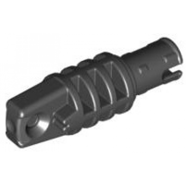 black hinge cylinder 1 x 3 locking with 1 finger and pin with round hole and friction ridges on ends