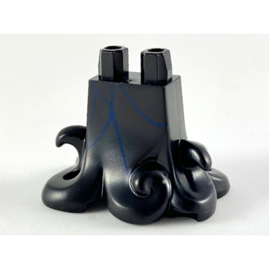 lower body with tentacles with dark blue lines pattern