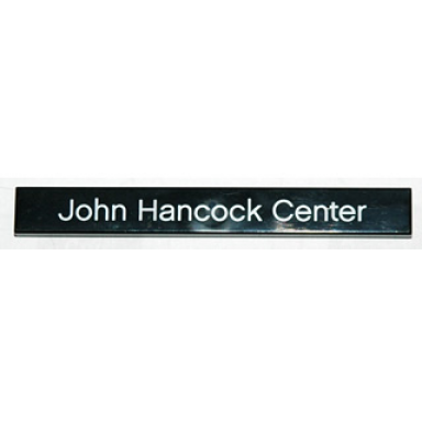 black tile 1 x 8 with john hancock center pattern