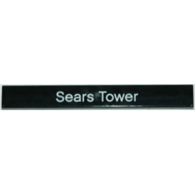 black tile 1 x 8 with sears tower pattern