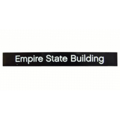 black tile 1 x 8 with empire state building pattern