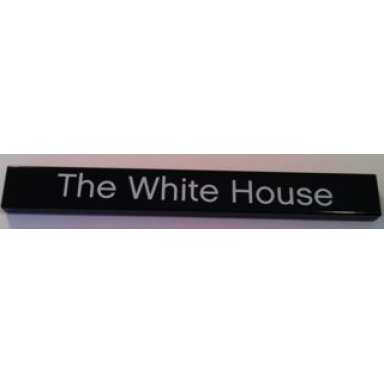 black tile 1 x 8 with the white house pattern