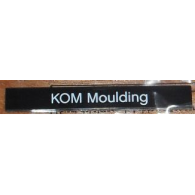 black tile 1 x 8 with kom moulding pattern