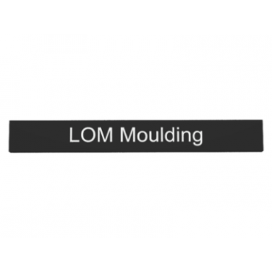 black tile 1 x 8 with lom moulding pattern