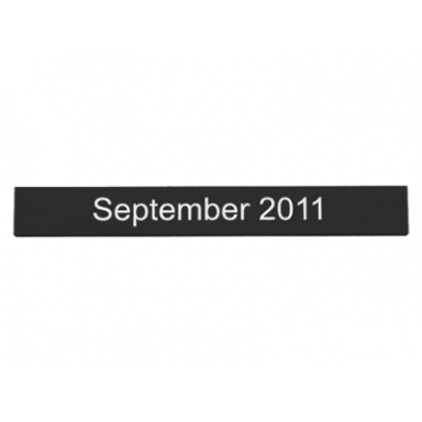 black tile 1 x 8 with september 2011 pattern