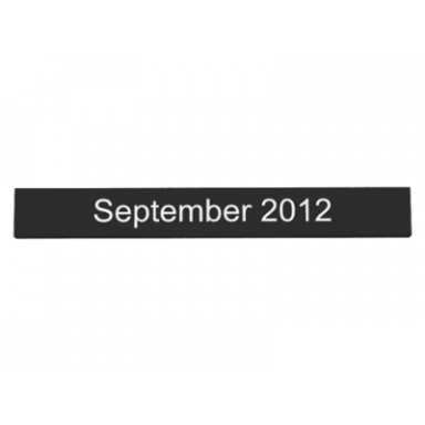 black tile 1 x 8 with september 2012 pattern
