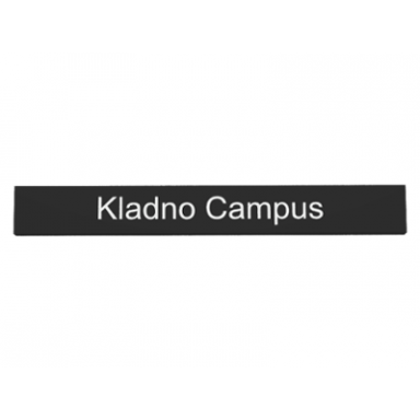 black tile 1 x 8 with kladno campus pattern