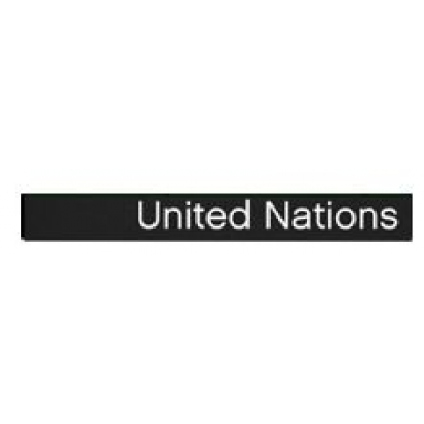 black tile 1 x 8 with united nations pattern
