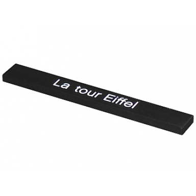 black tile 1 x 8 with la tour eiffel pattern