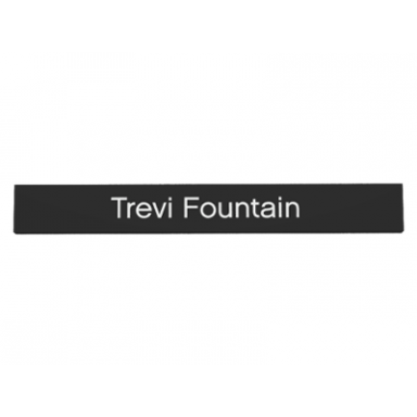 black tile 1 x 8 with trevi fountain pattern