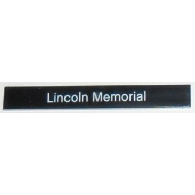 black tile 1 x 8 with lincoln memorial pattern