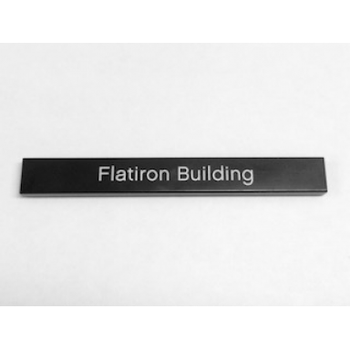 black tile 1 x 8 with flatiron building pattern
