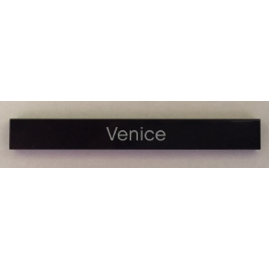 black tile 1 x 8 with venice pattern