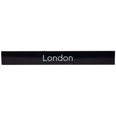 black tile 1 x 8 with london pattern