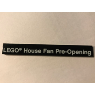 black tile 1 x 8 with lego house fan pre-opening pattern