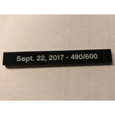 black tile 1 x 8 with sept 22 2017 - xxx 600 pattern