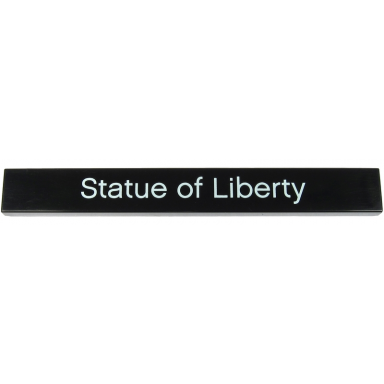 black tile 1 x 8 with statue of liberty pattern
