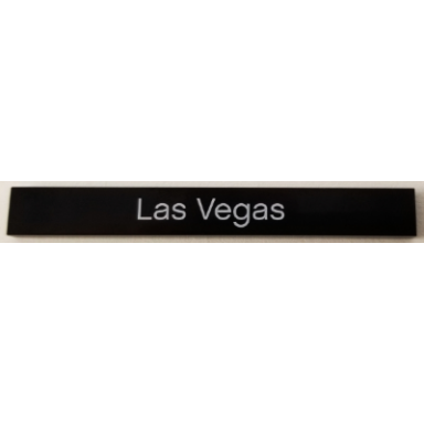 black tile 1 x 8 with las vegas pattern