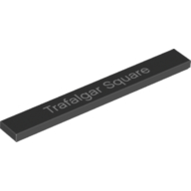 black tile 1 x 8 with trafalgar square pattern