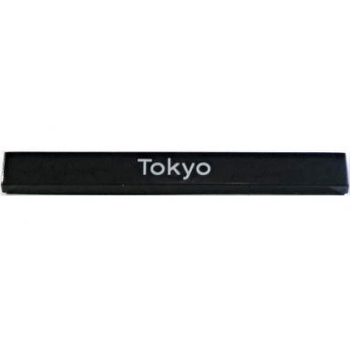black tile 1 x 8 with tokyo pattern