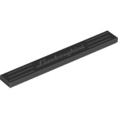 black tile 1 x 8 with lamborghini pattern