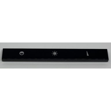 black tile 1 x 8 with tv panel contrast brightness and volume control symbols pattern
