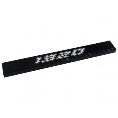 black tile 1 x 8 with white 1320 pattern sticker - set 76904
