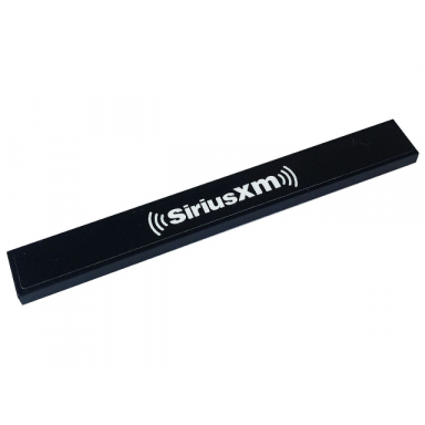 black tile 1 x 8 with white siriusxm pattern sticker - set 76903