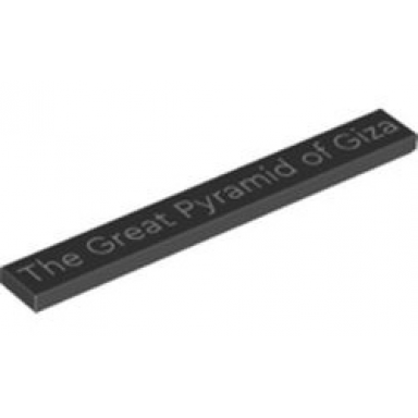 black tile 1 x 8 with the great pyramid of giza pattern