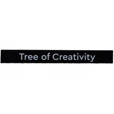 black tile 1 x 8 with tree of creativity pattern