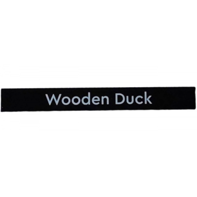 black tile 1 x 8 with wooden duck pattern