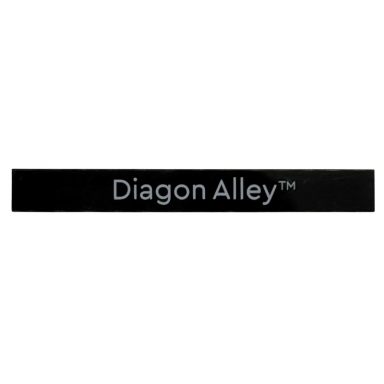 black tile 1 x 8 with white diagon alley pattern