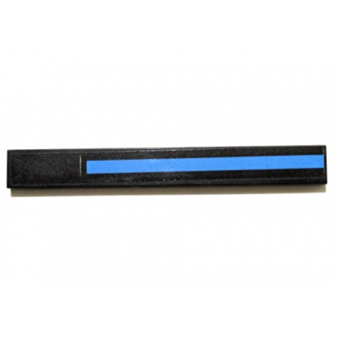 black tile 1 x 8 with dark azure stripe 3 4 length pattern sticker - set 42162