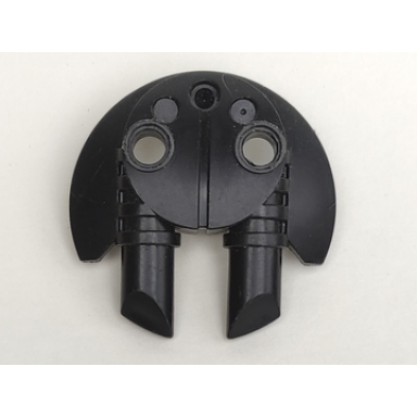 black bionicle weapon 5 x 5 shield with dual round prongs