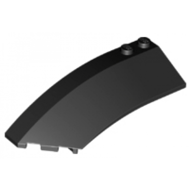black wedge 8 x 3 x 2 open left