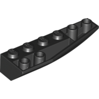 black wedge 6 x 2 inverted right