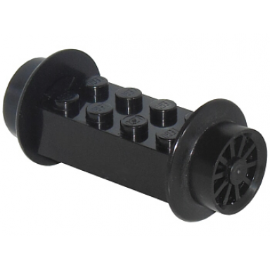 brick modified 2 x 4 with black wheels train spoked small 23mm d and black pins 4180 wheel3 2344