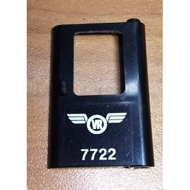 black door 1 x 4 x 5 train right thin support at bottom with vr 7722 pattern sticker - set 7722