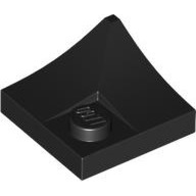 black arch 2 x 2 inverted corner with recessed stud