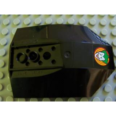 black cockpit 8 x 6 x 2 curved with joker face pattern sticker - set 7782