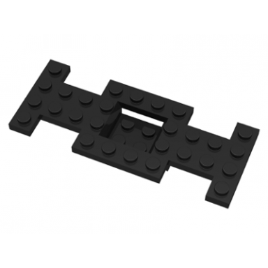vehicle base 4 x 10 x 2 3 with 2 x 2 recessed center with smooth underside no center hole