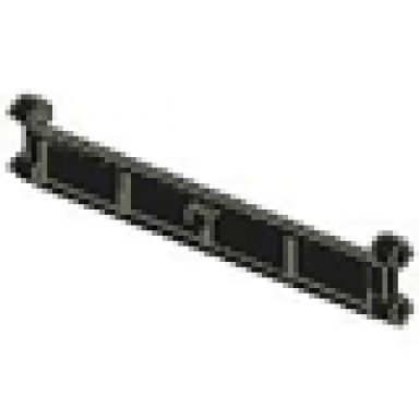 black garage roller door end section with handle